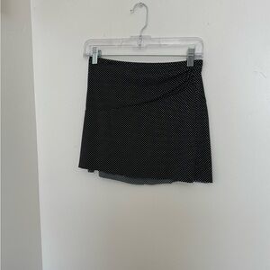 Black Polka Dot Mini Skirt